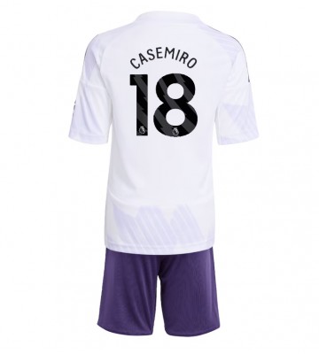 Manchester United Casemiro #18 Udebanetrøje Børn 2025-26 Kortærmet (+ Korte bukser)